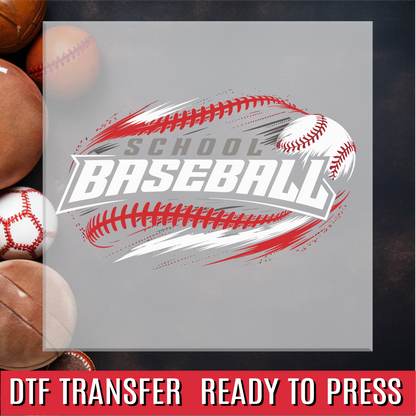 Baseball Swoosh Custom DTF Transfer