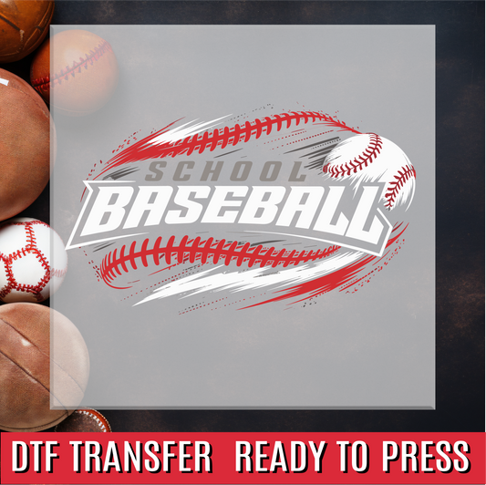 Baseball Swoosh Custom DTF Transfer