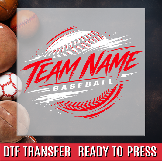 Baseball Team Name Custom DTF Transfer