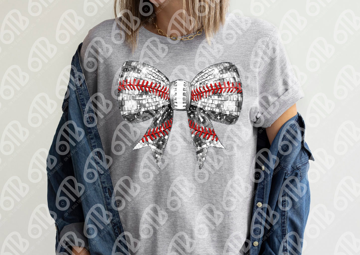 Baseball Bow DTF Transfer