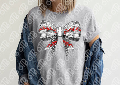 Baseball Bow DTF Transfer