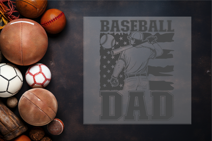 Baseball Dad Flag Sublimation Transfer
