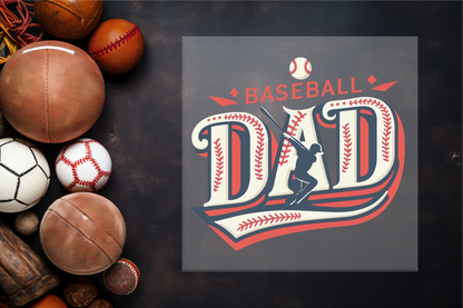 Baseball Dad Script DTF Transfer