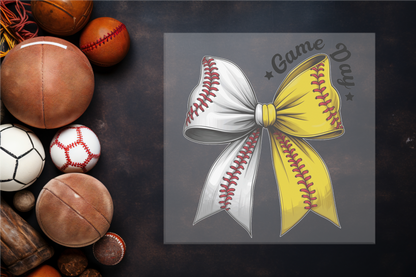 Baseball Softball Bow DTF Transfer