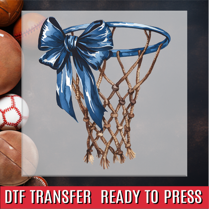 Coquette Basketball Hoop Bow DTF Transfer