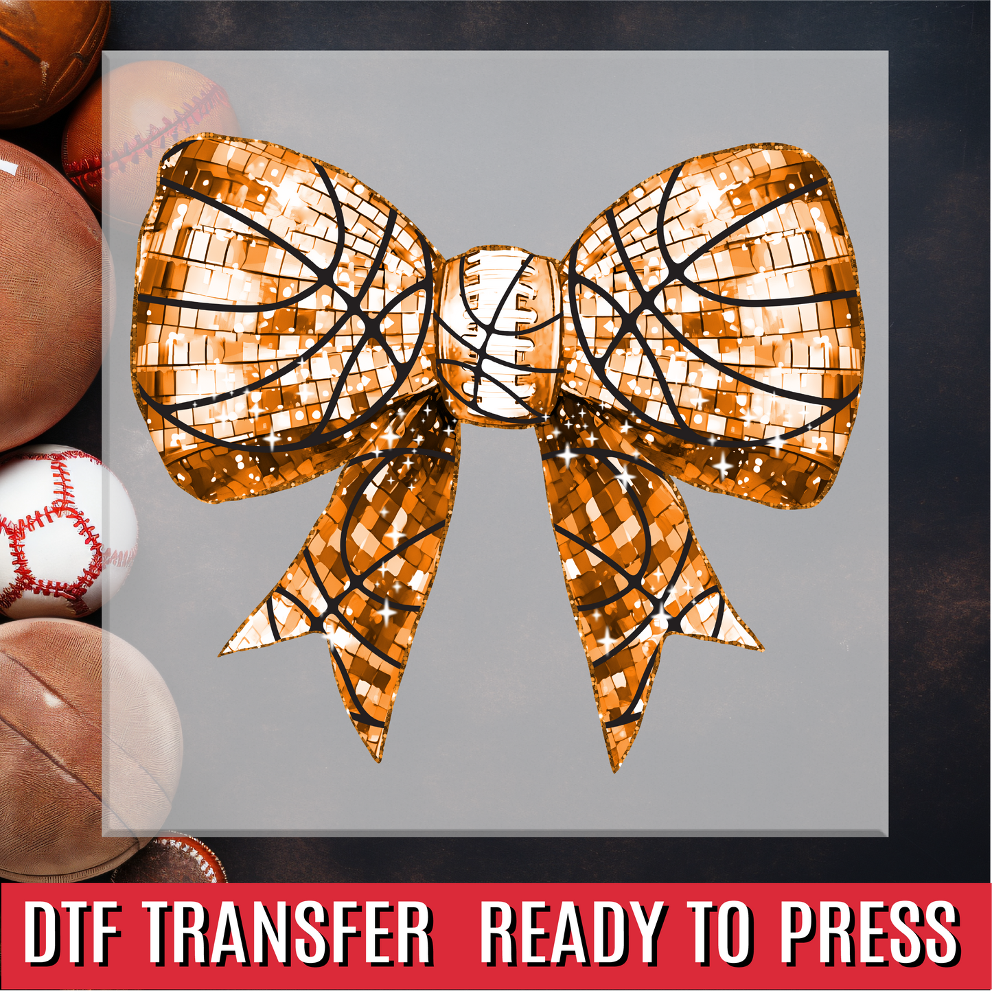 Basketball Bow DTF Transfer