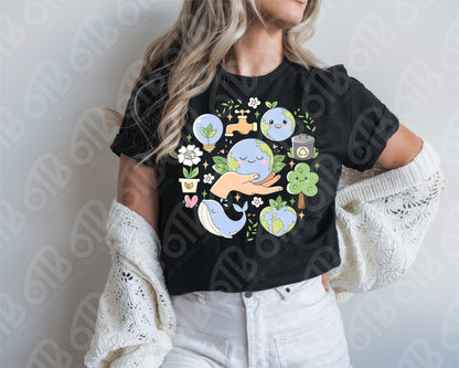 Beautiful Earth Collage DTF Transfer