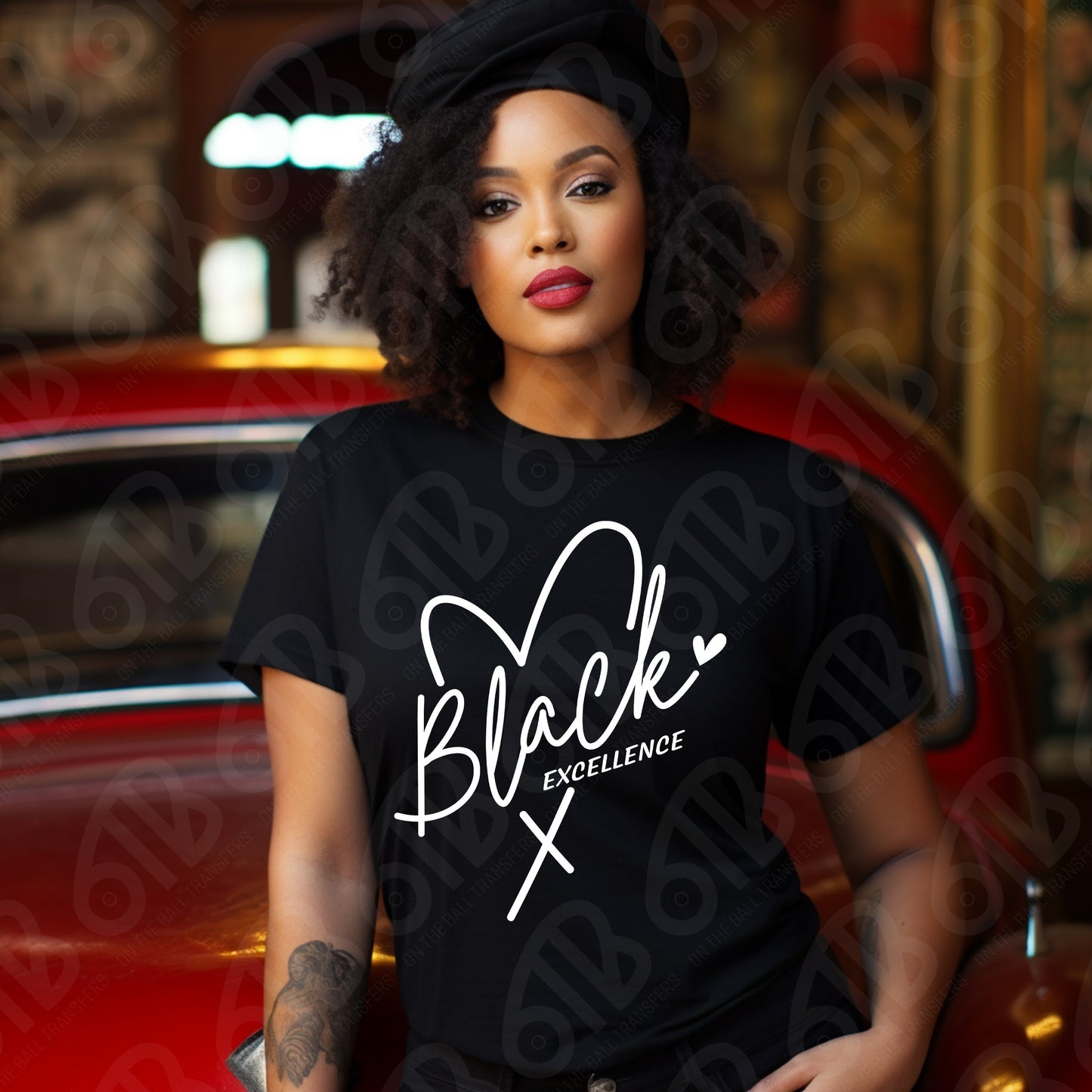 Black Excellence (White) DTF Transfer