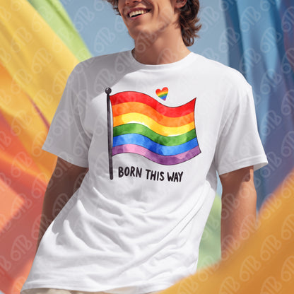 Born This Way Flag DTF Transfer