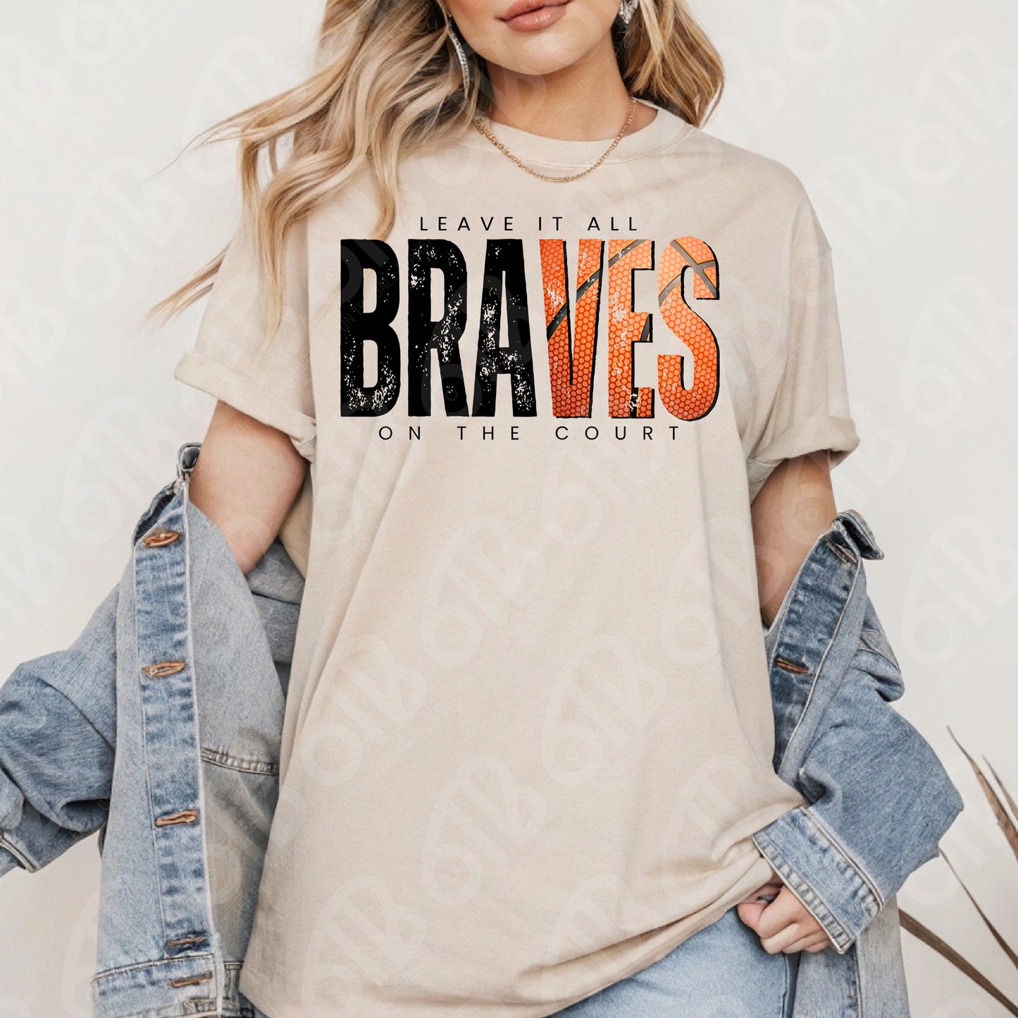Braves Basketball Leave it all on the Court DTF Transfer