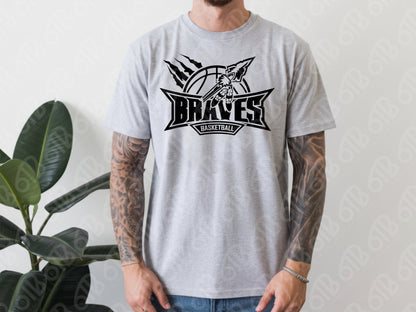 Braves Basketball Arrowhead DTF Transfer