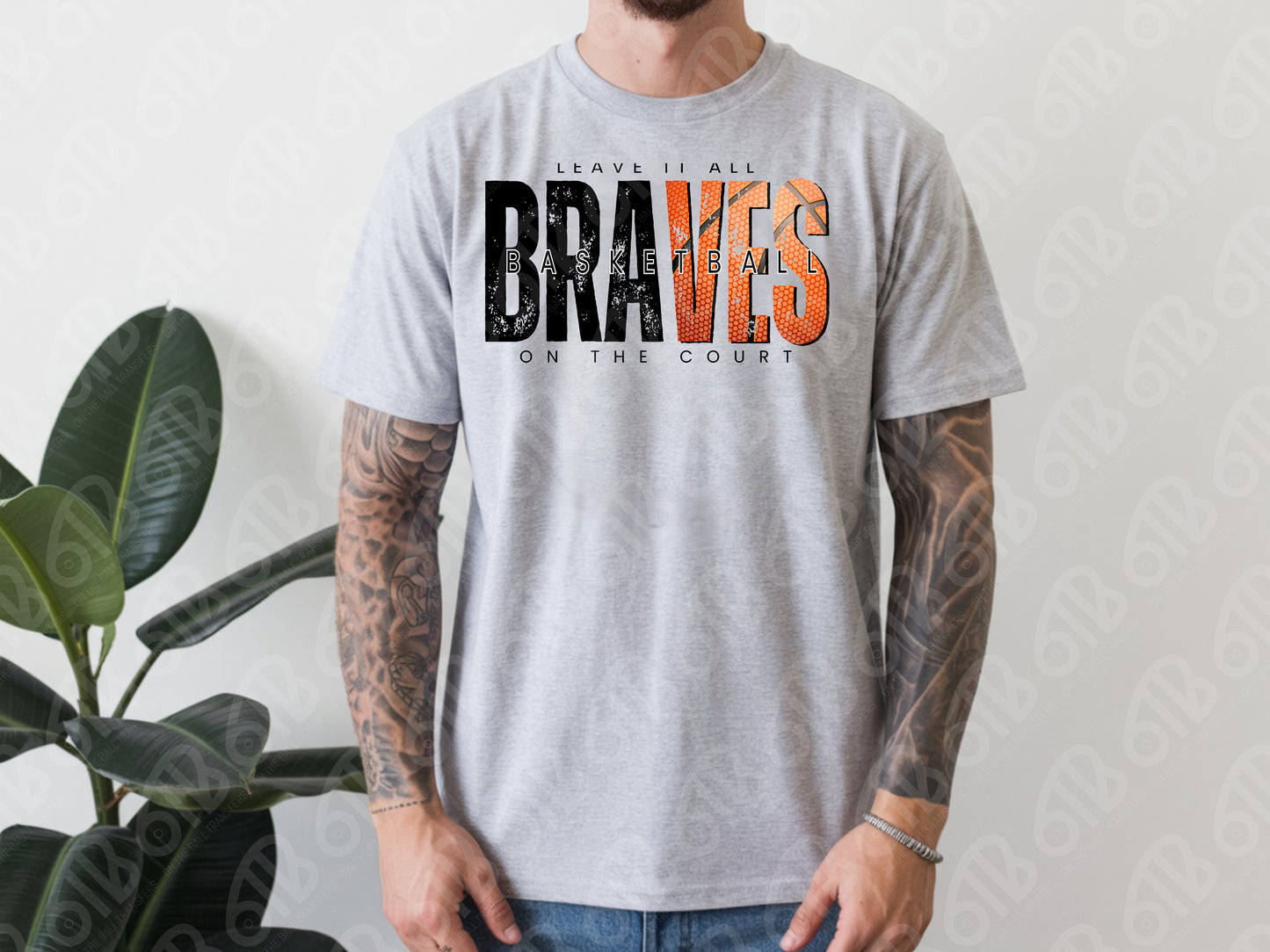 Braves Leave it all on the Court Basketball DTF Transfer