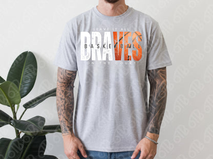 Braves Leave it all on the Court Basketball DTF Transfer