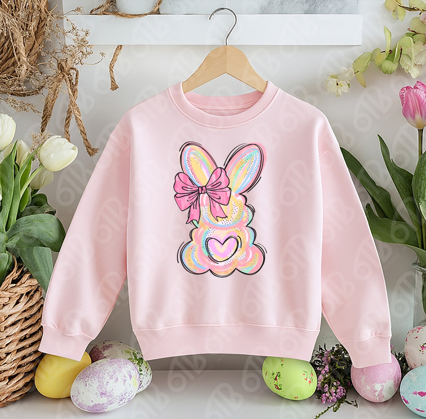 Brushstroke Bunny DTF Transfer