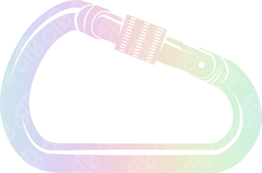 Pastel Rainbow Carabiner DTF Transfer