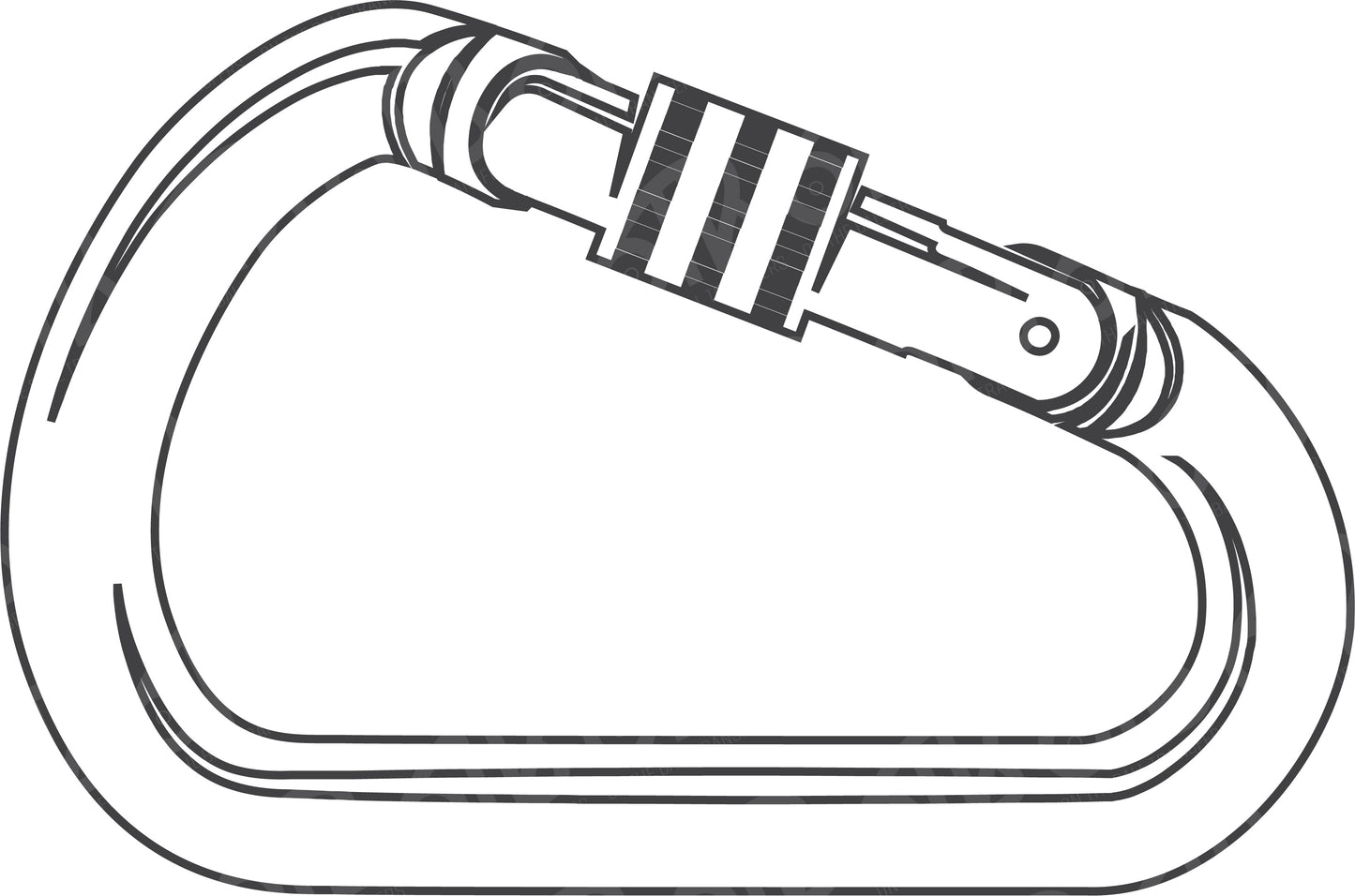 Carabiner Outline DTF Transfer