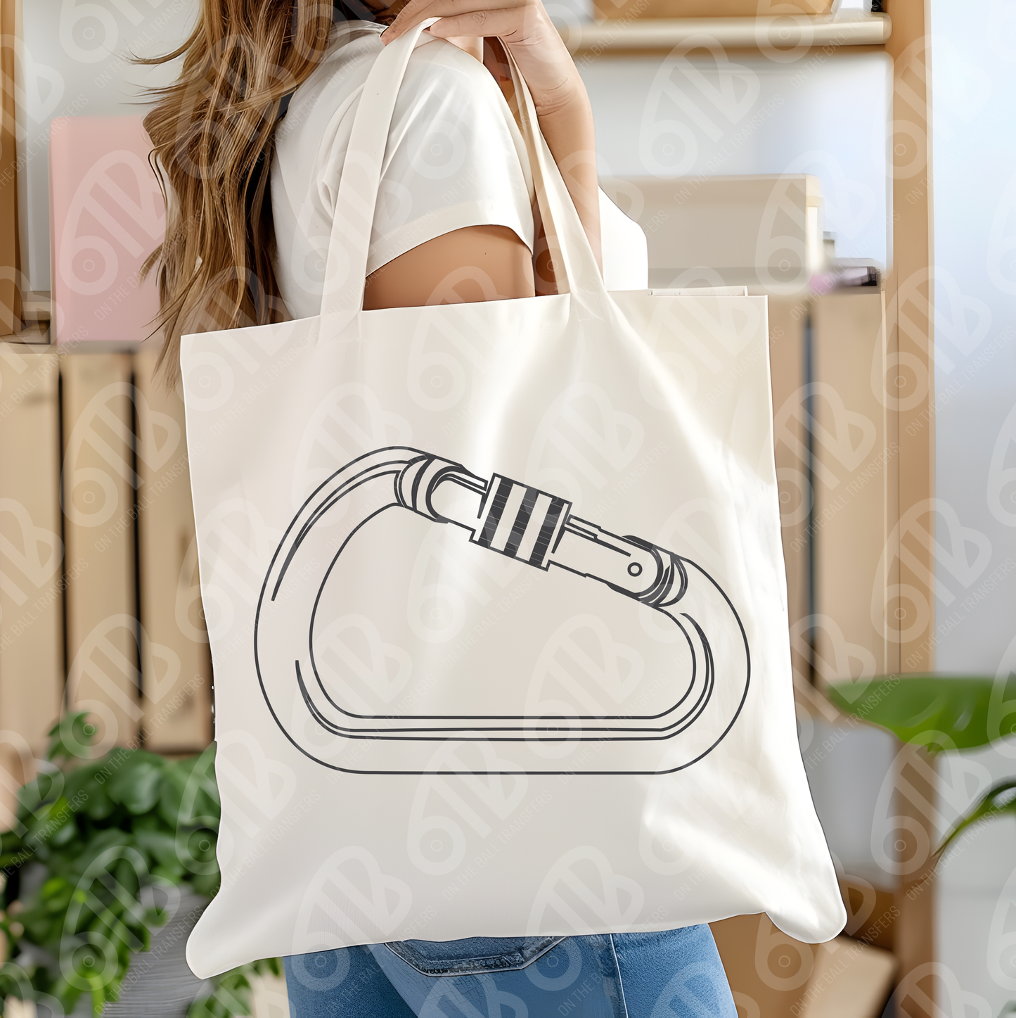 Carabiner Outline DTF Transfer
