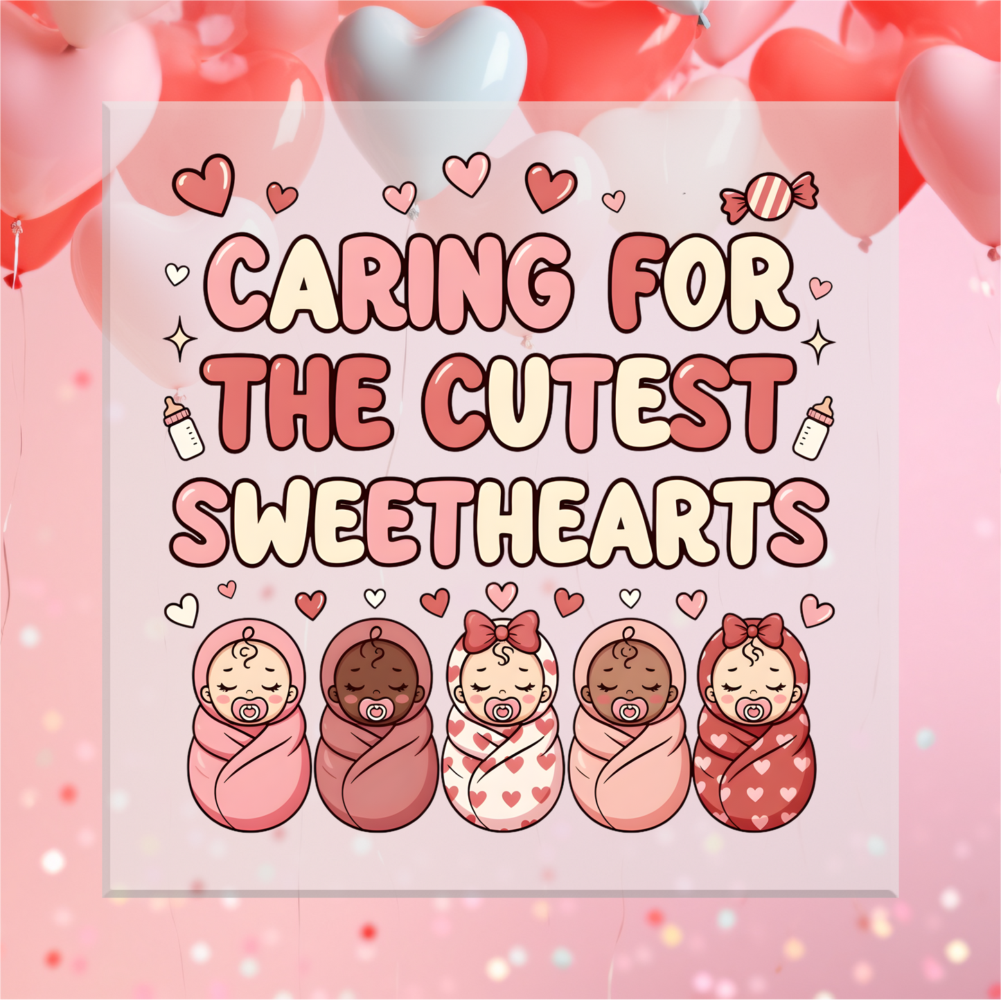 Caring for the cutest Sweethearts DTF Transfer