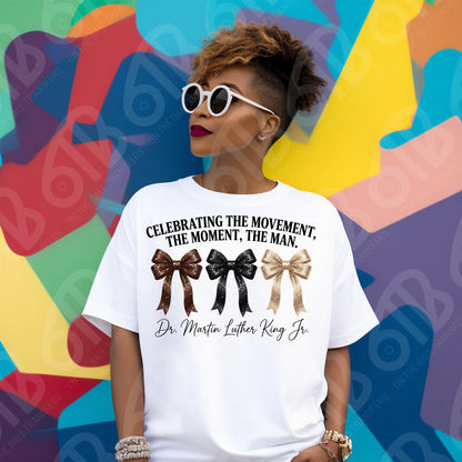 Black History MLK coquette DTF Transfer