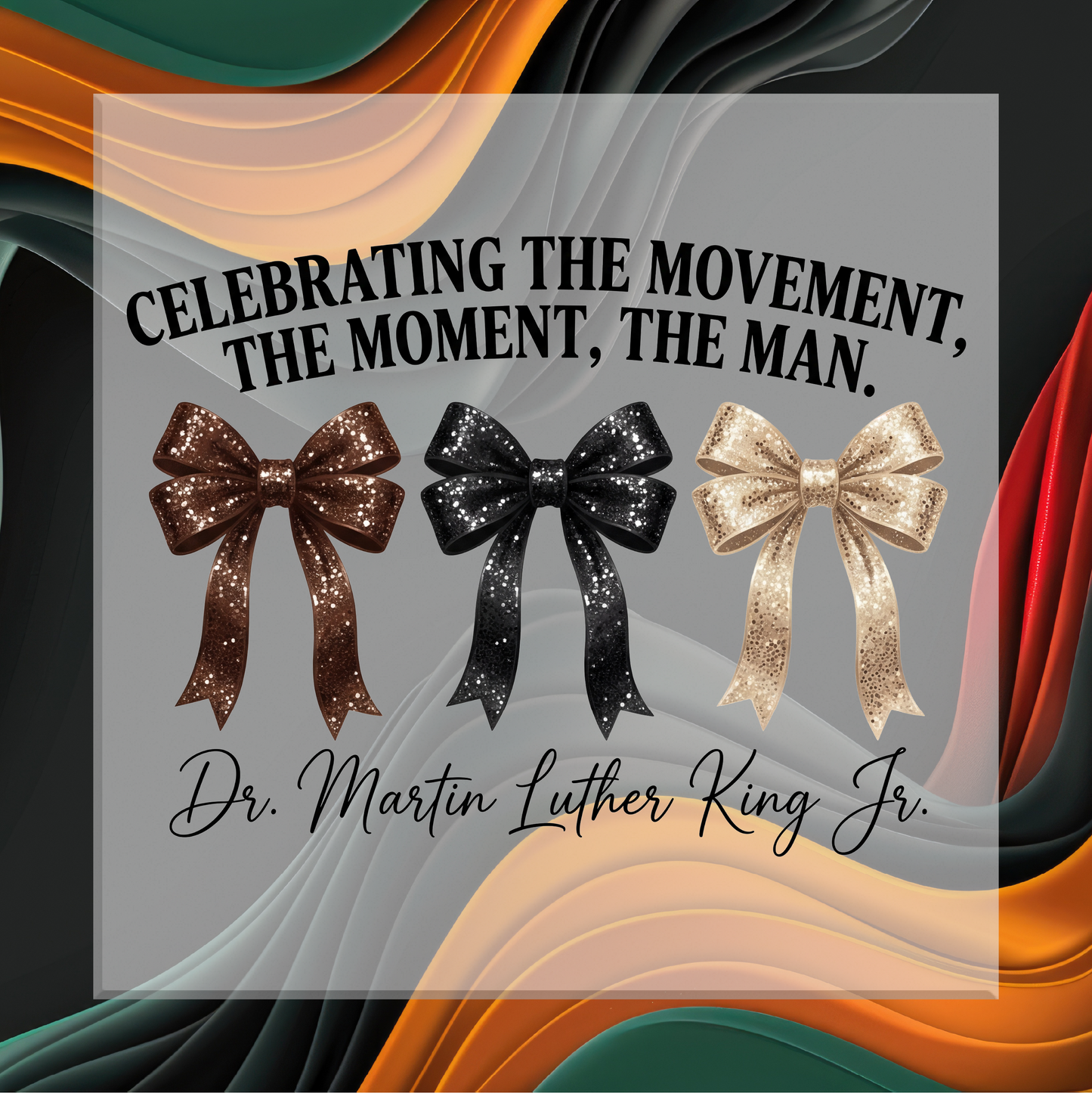 Black History MLK coquette DTF Transfer