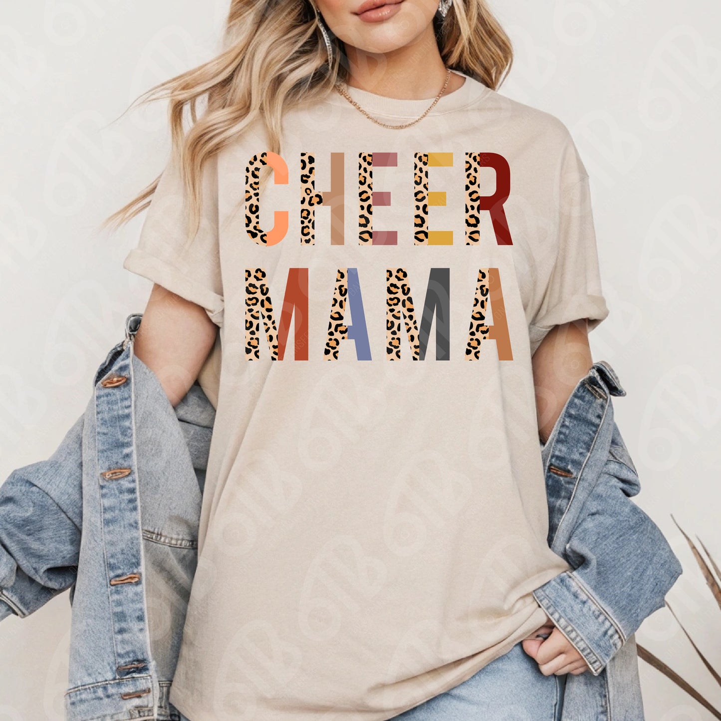 Leopard Cheer Mama DTF Transfer