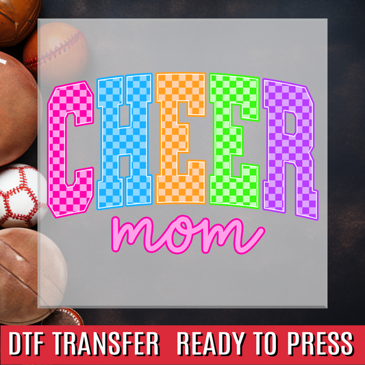 Cheer Mom neon DTF Transfer