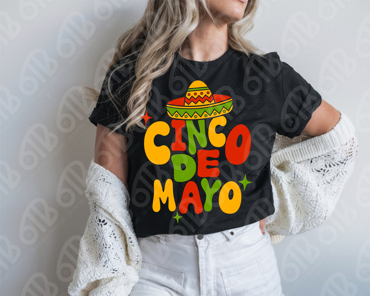 Cinco de Mayo in color DTF Transfer