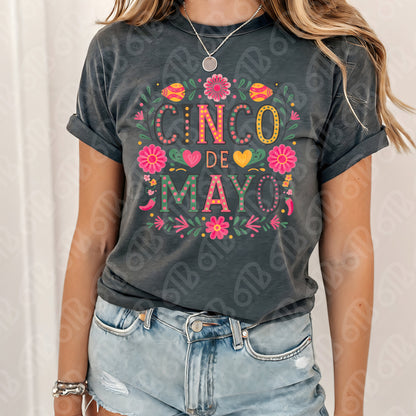 Cinco de Mayo Floral DTF Transfer