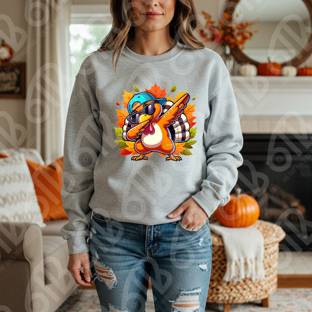 Dabbing Turkey DTF Transfer