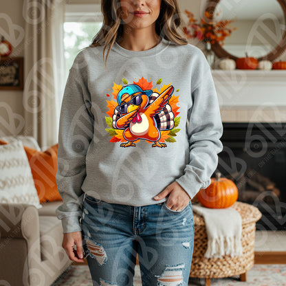 Dabbing Turkey DTF Transfer