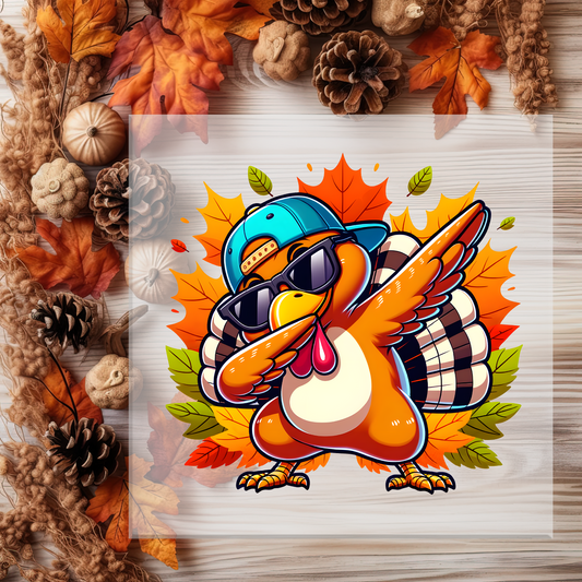 Dabbing Turkey DTF Transfer