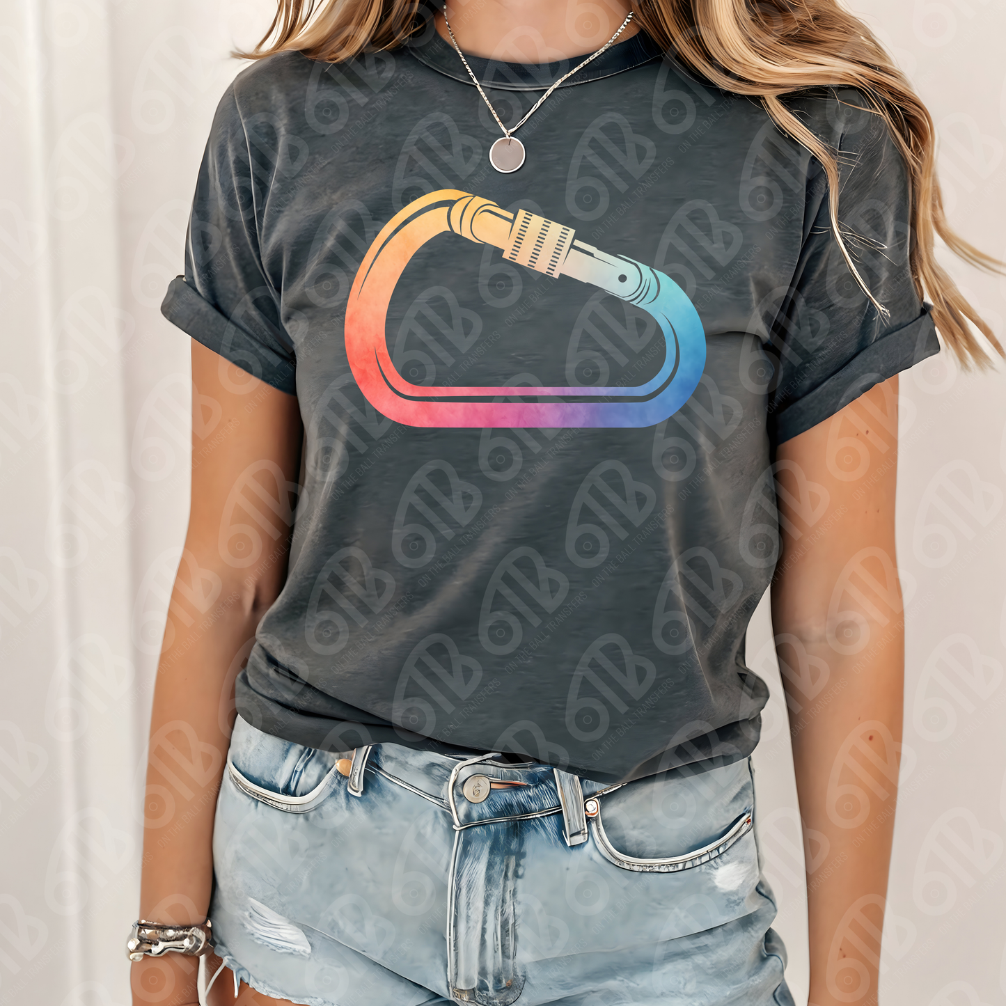 Rainbow Carabiner DTF Transfer