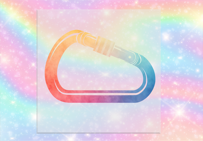 Rainbow Carabiner DTF Transfer