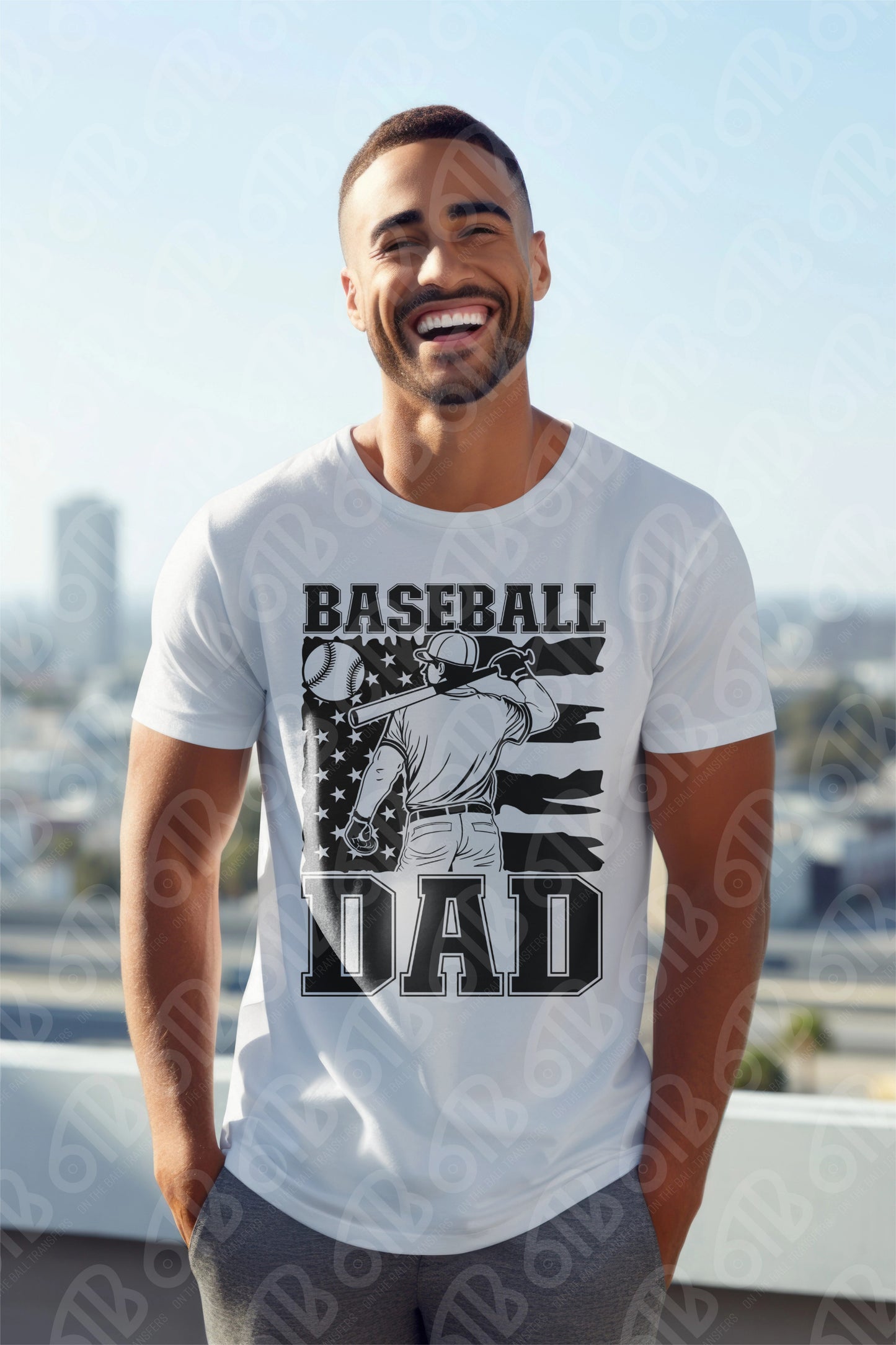 Baseball Dad Flag Sublimation Transfer