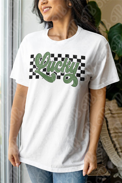 Lucky Checkered Sublimation Transfer