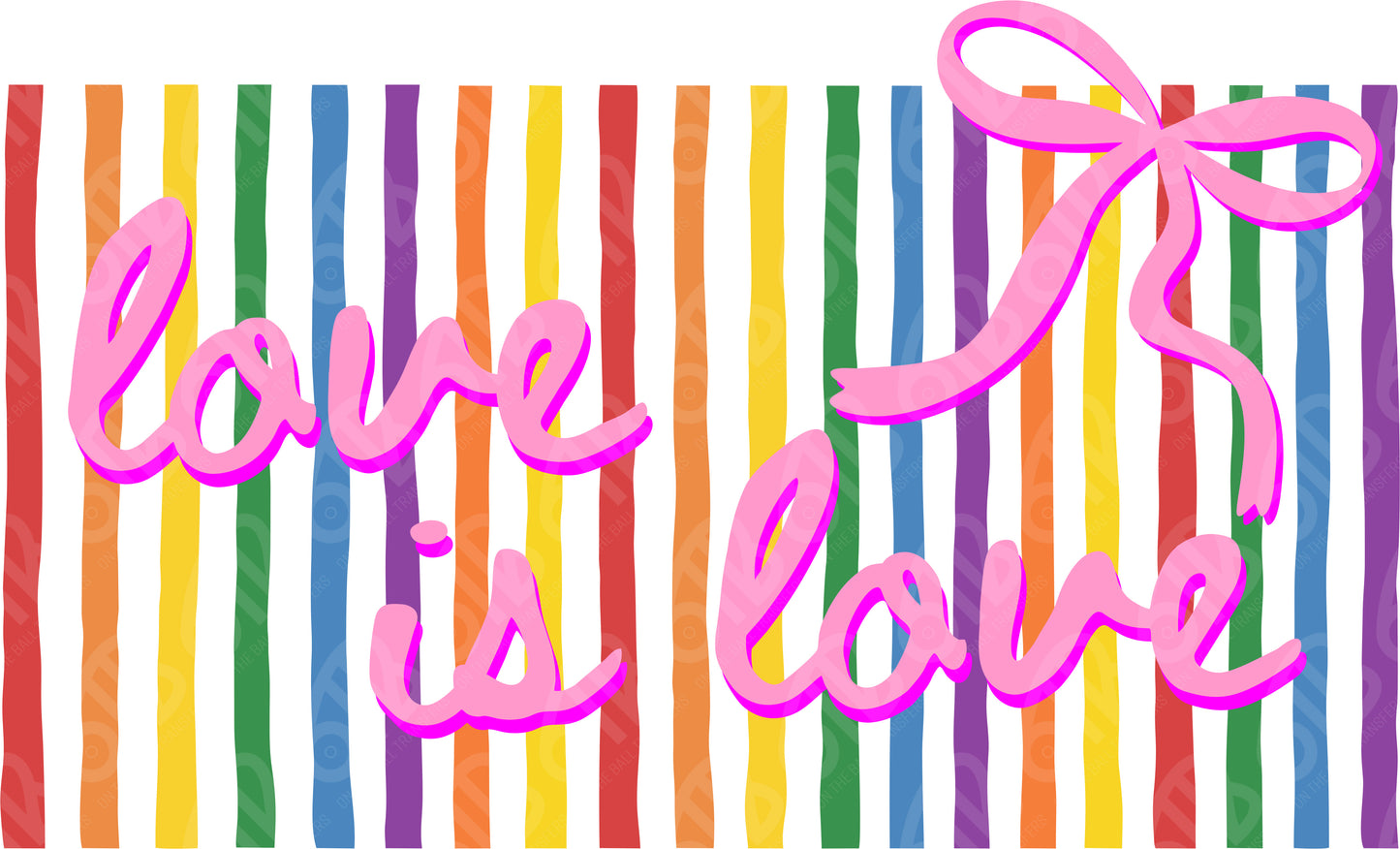 Love Is Love Preppy Stripes DTF Transfer