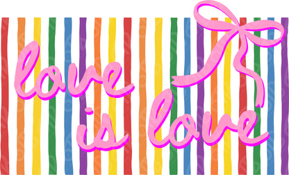 Love Is Love Preppy Stripes DTF Transfer