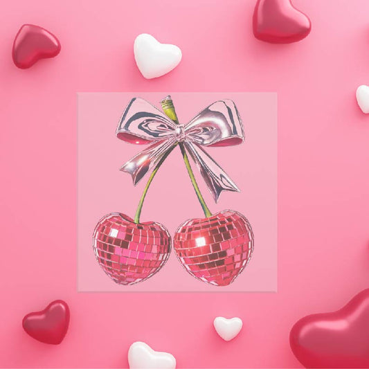 Disco Heart Cherries Sublimation Transfers