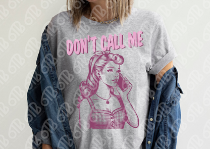 dont call me dtf transfer, dtf print, tshirt mockup