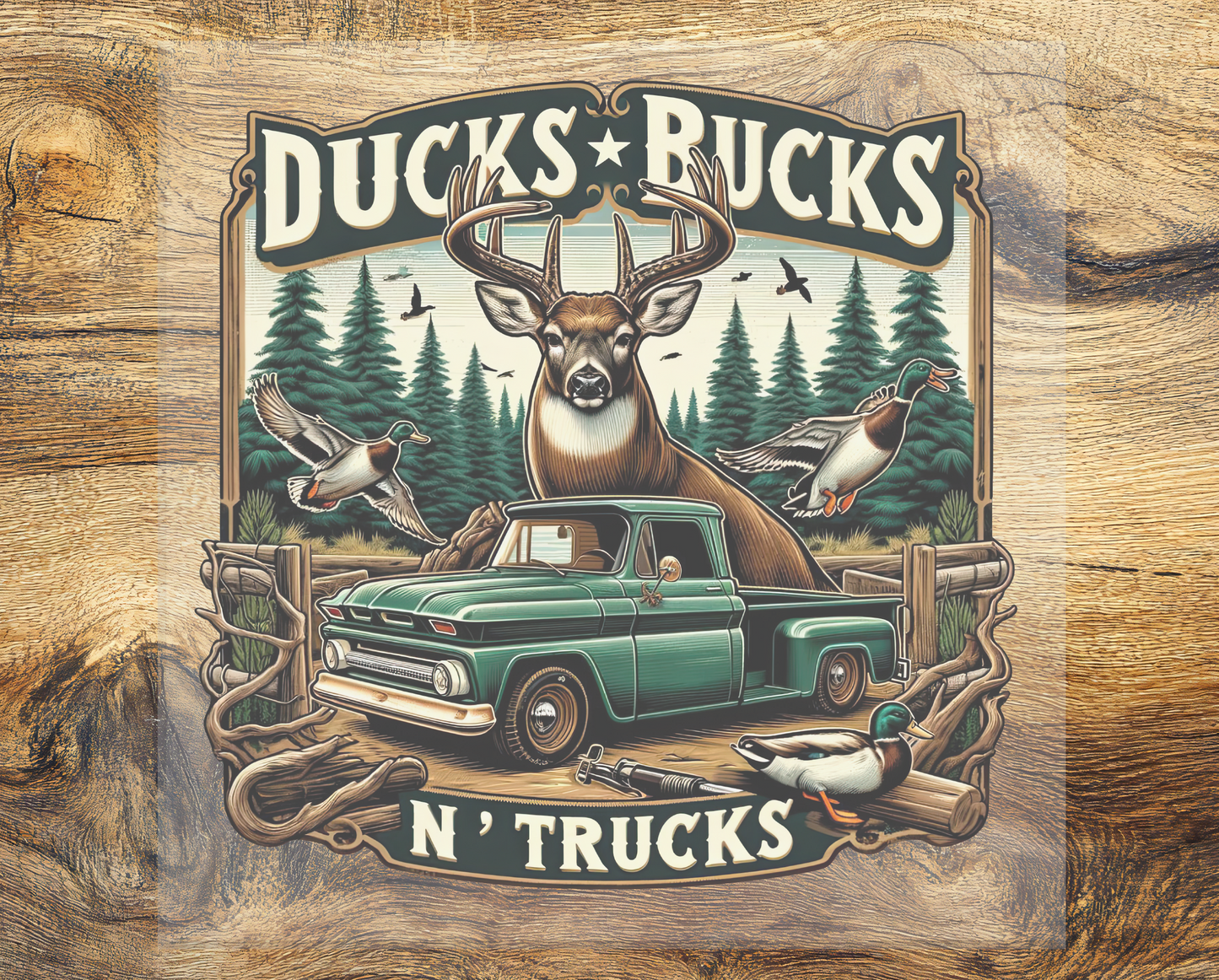 Ducks, Bucks, and Trucks DTF Transfer