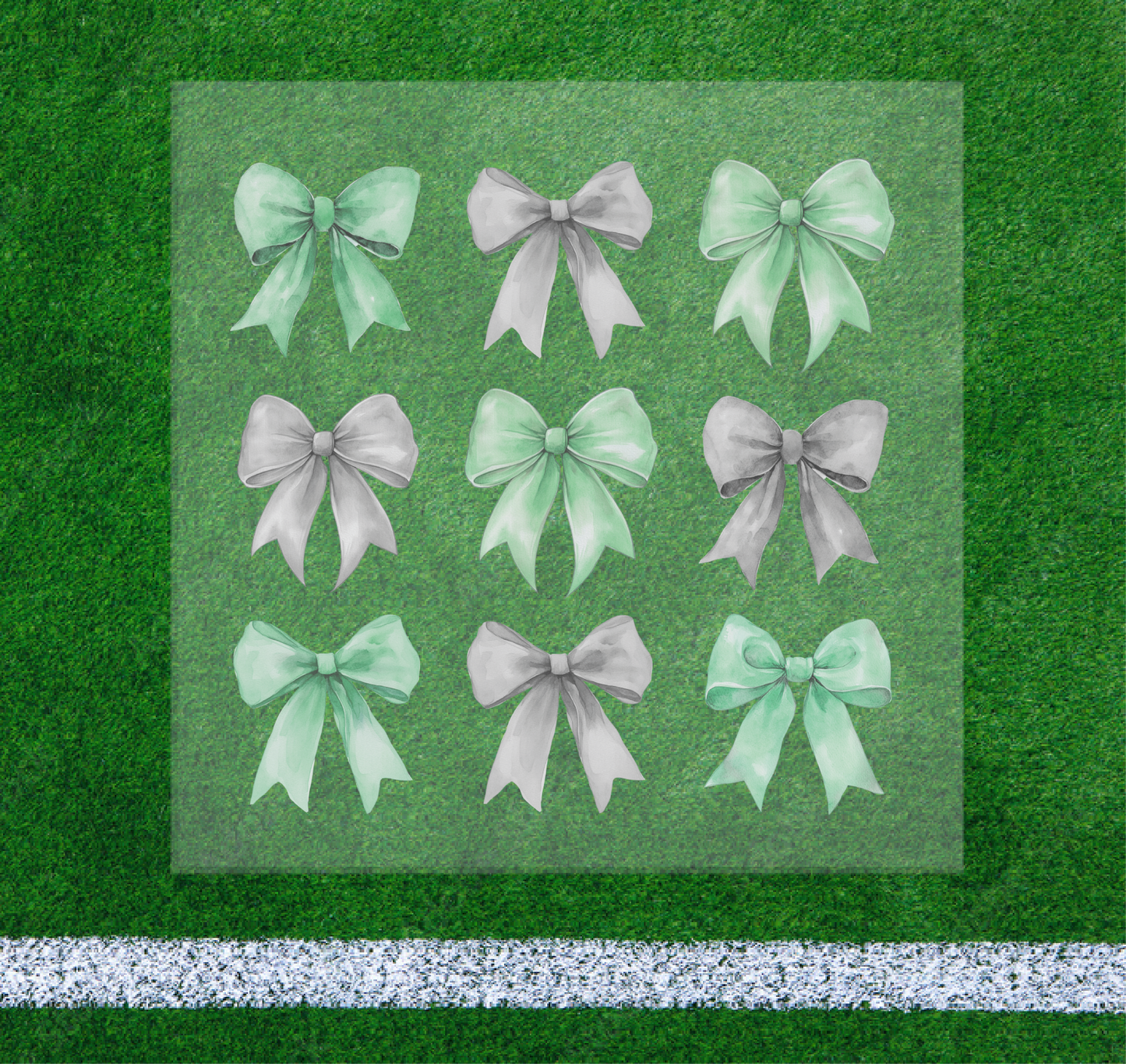 Green Grey Coquette Sublimation Transfers