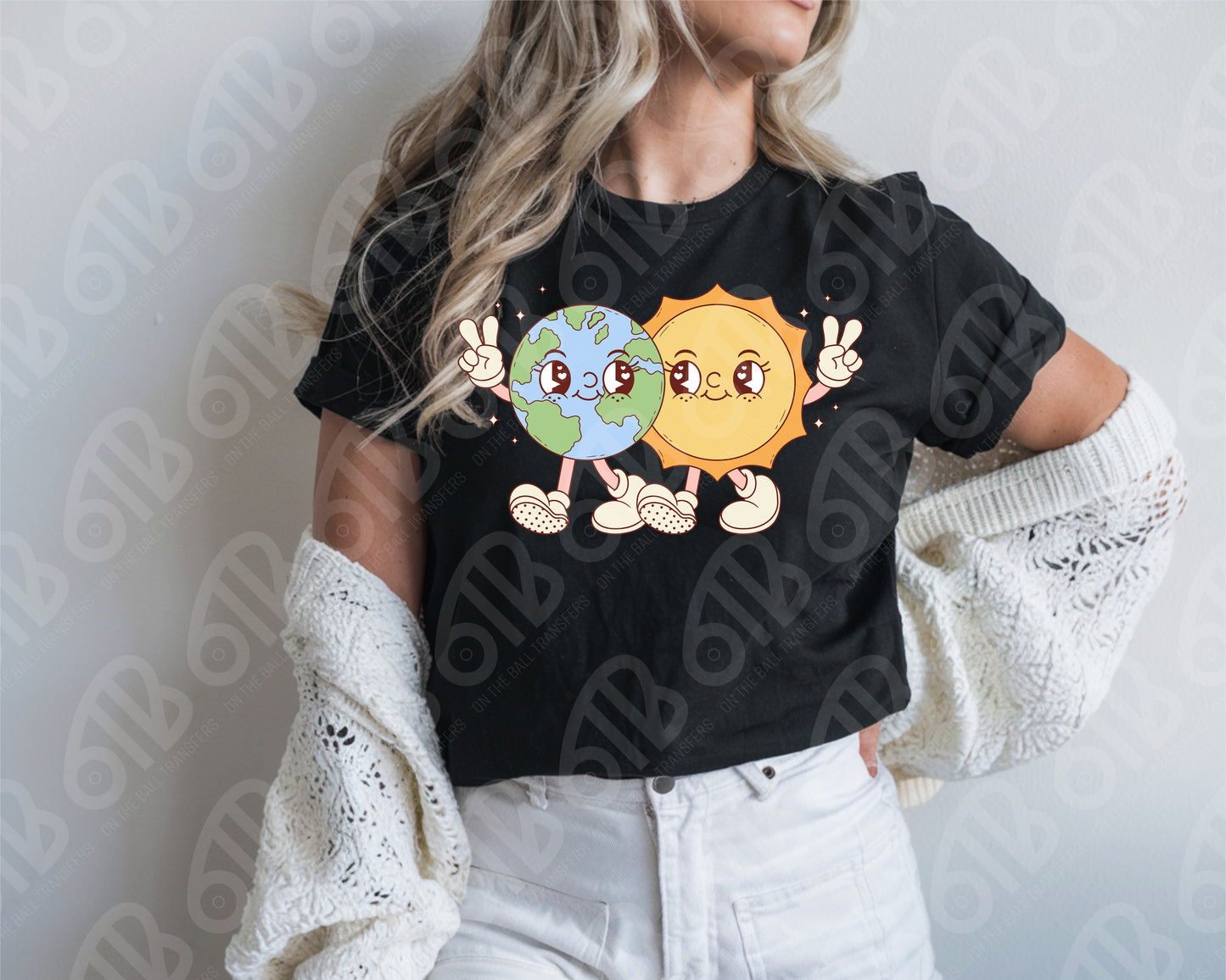 Earth and Sun Pals DTF Transfer