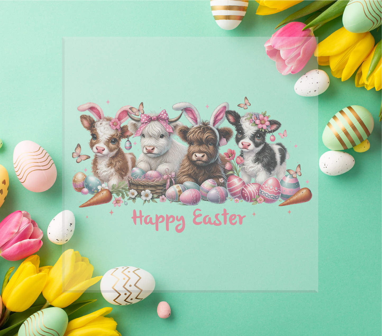 Easter Cows DTF Transfers