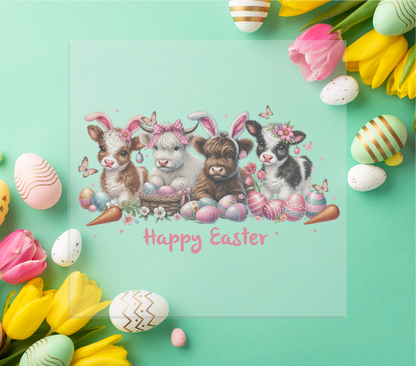 Easter Cows DTF Transfers