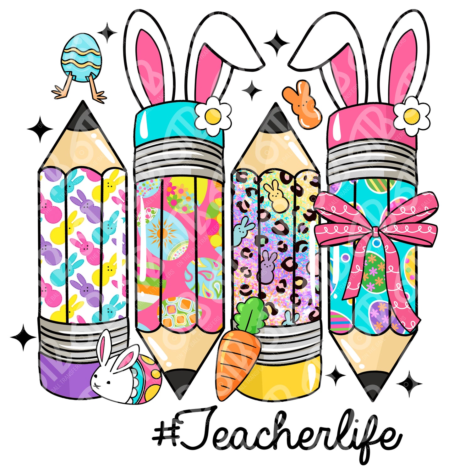 Easter Teacher DTF Transfers