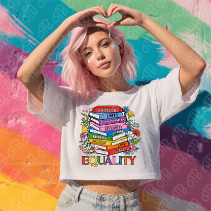 Equality Book Stack DTF Transfer