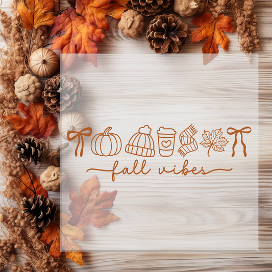Fall Vibes Doodle DTF Transfer