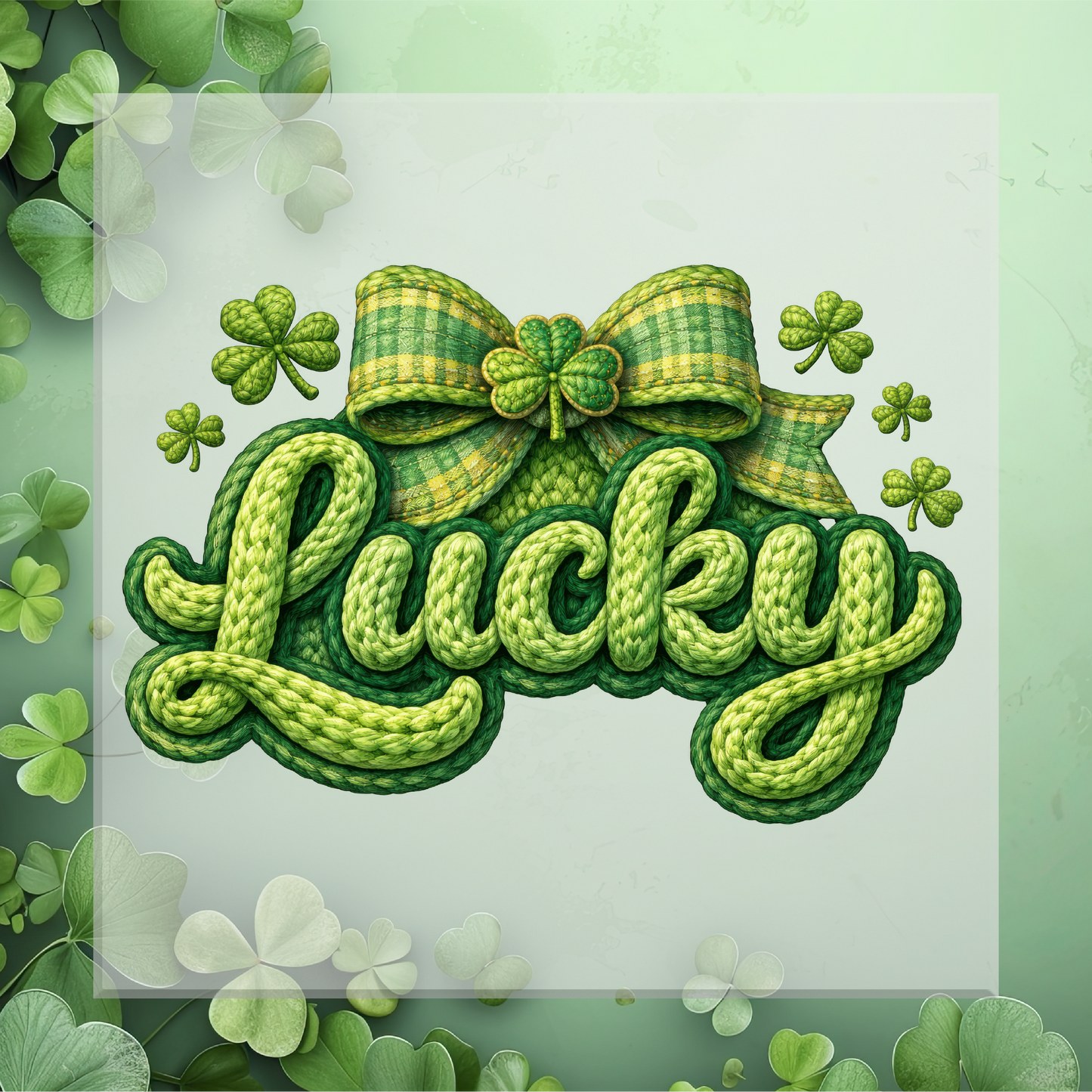 Lucky Faux Yarn DTF Transfer