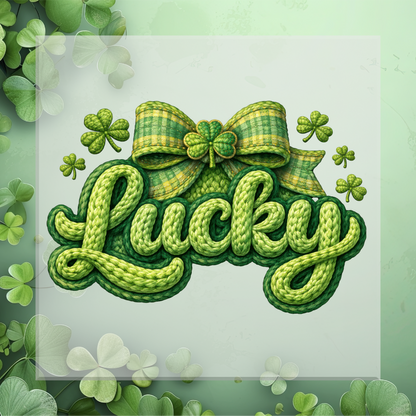 Lucky Faux Yarn DTF Transfer