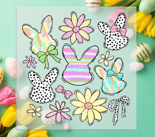 Floral Bunny Coquette DTF Transfer
